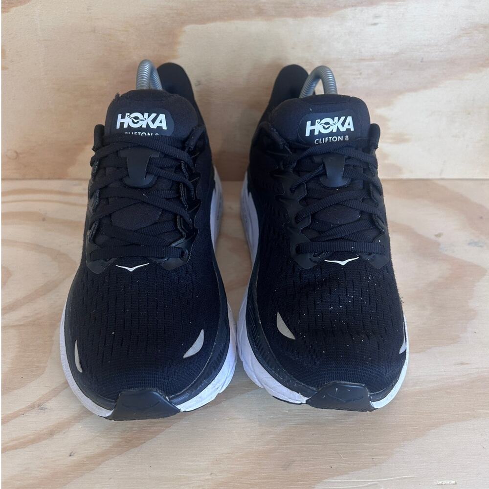 Hoka One One - Clifton 8 - Running Shoes - Black - Women's - 9B - 1119394 BWHT - Picture 2 of 9